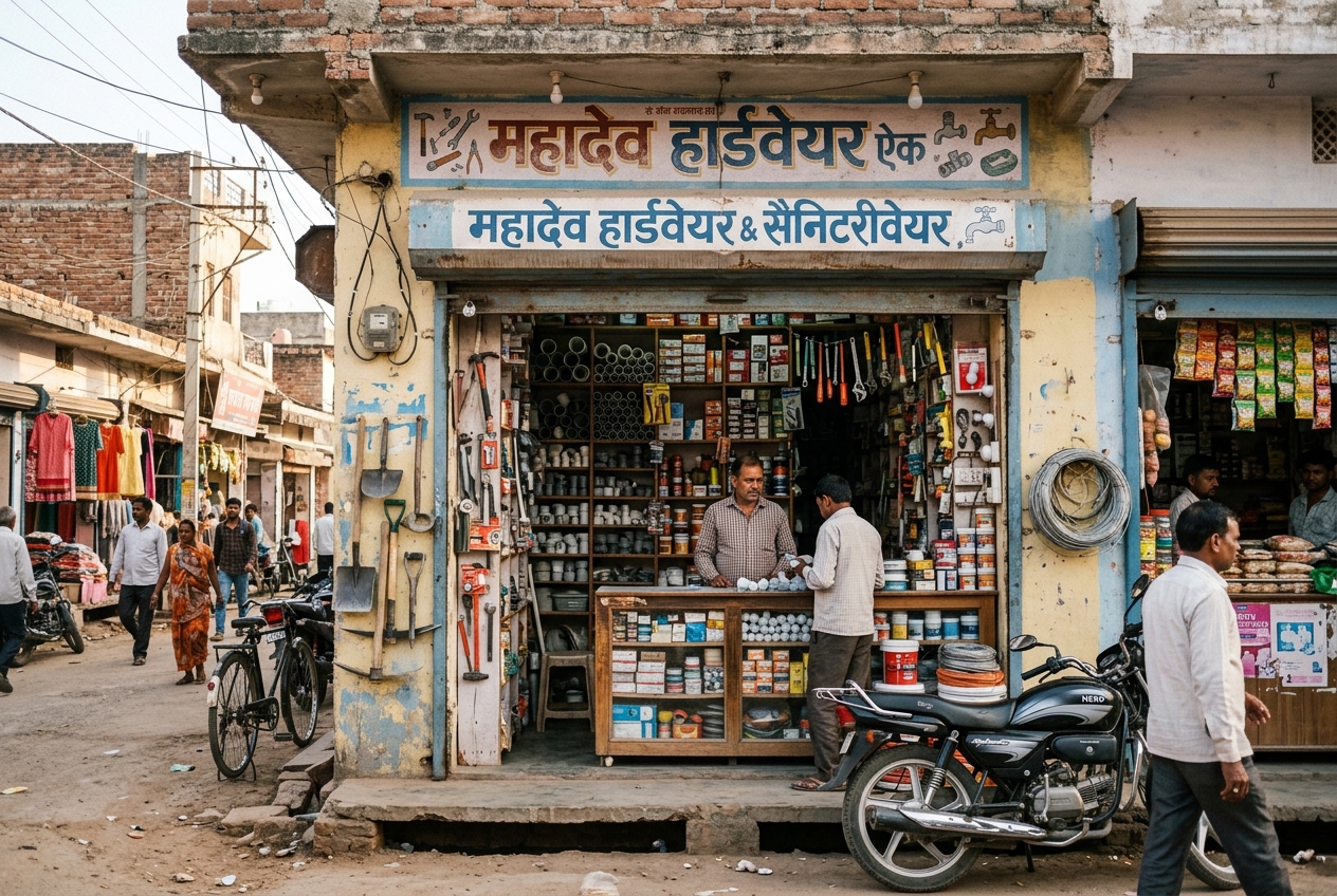 कुशवाहा हार्डवेयर की दुकान